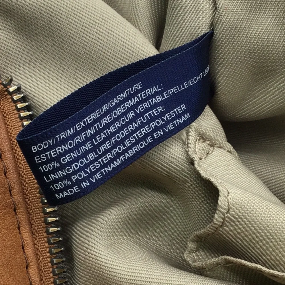 American Leather Co Caramel Brown Pebble Leather Shoulder Bag - Picture 13 of 13